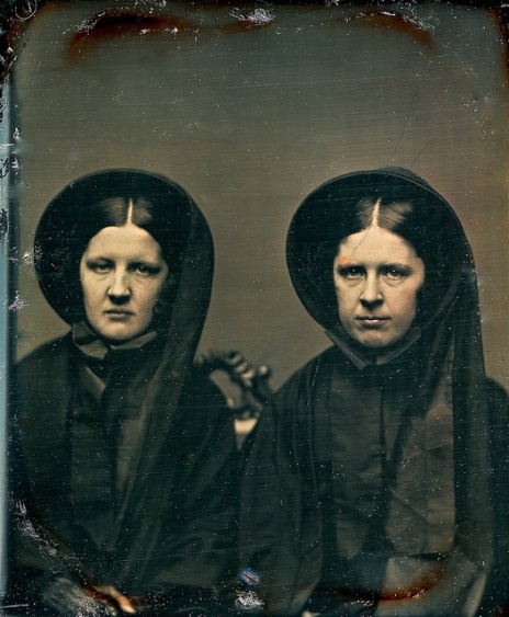Identical Twins, 6th Plate Daguerreotype (ca. 1855)