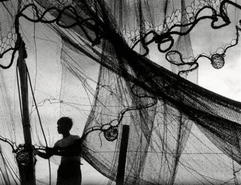 Fosco Maraini, Fisherman With Nets On The Sea Of Japan (c.1953).